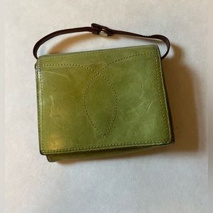 Ellington lime green Italian leather wallet